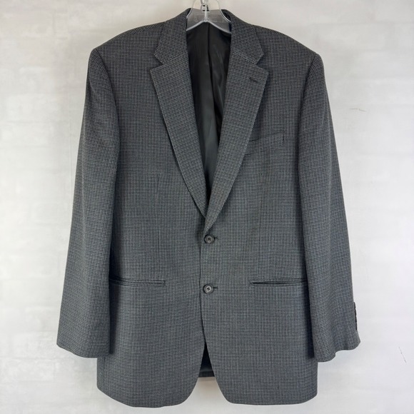Lauren Ralph Lauren Silk Wool Cashmere Houndstooth Blazer Sport Coat 38R